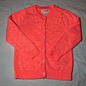 Bright Coral Cat & Jack Cardigan